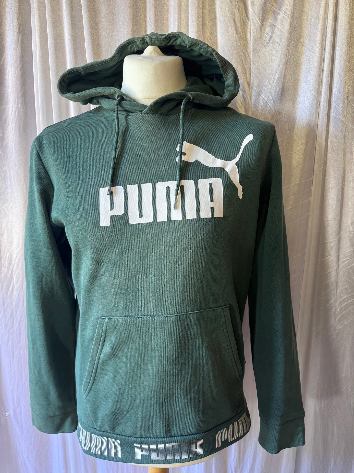 Puma Green Logo Hoodie – UK Small