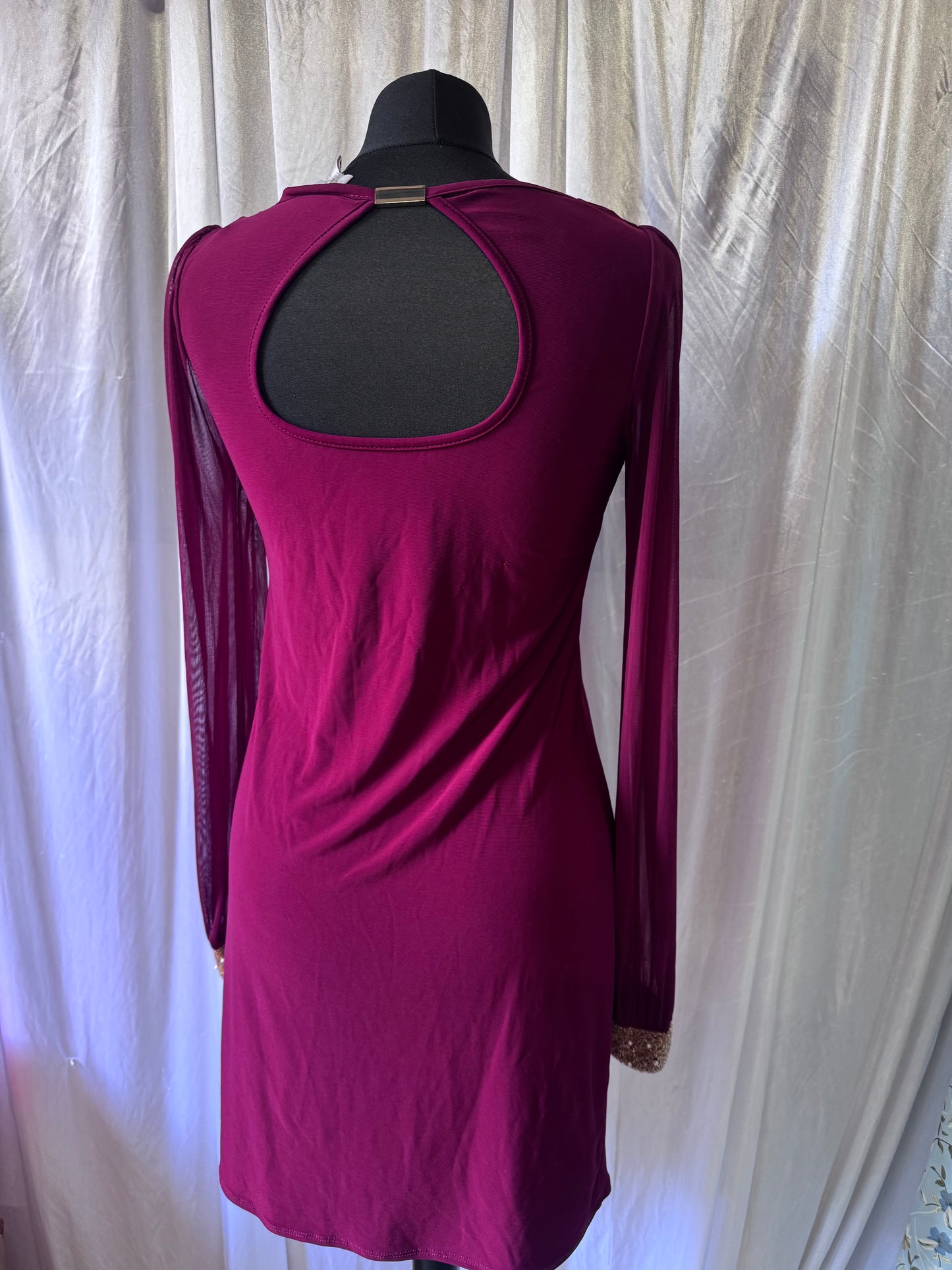 Apricot Berry  Embellished Mini Dress – Size 10