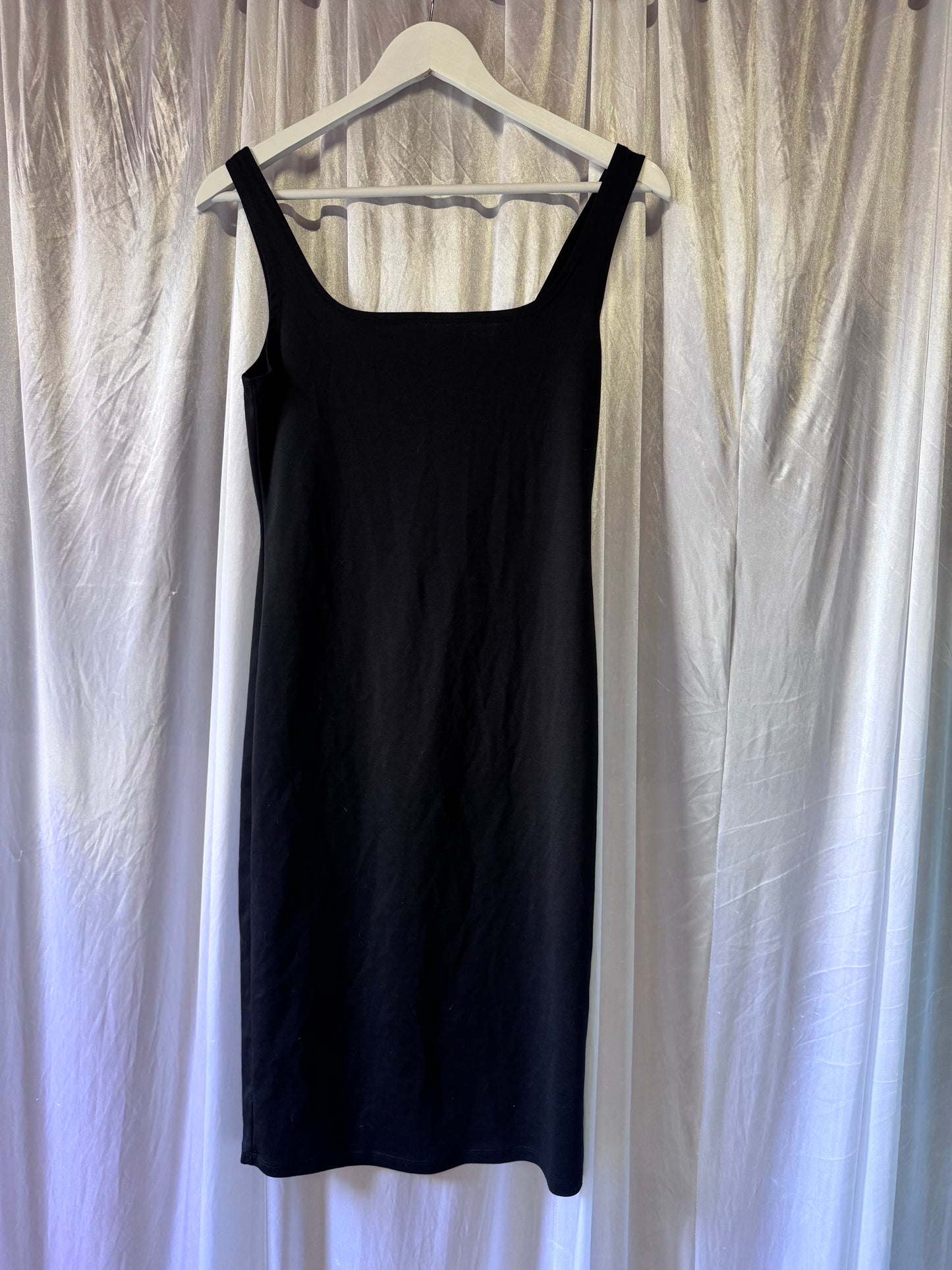 Primark Black Square Neck Mini Dress – Size 12