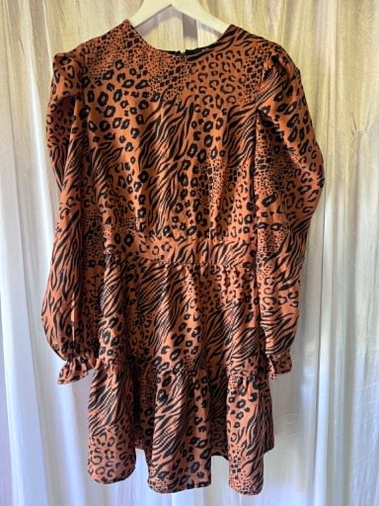 AX Paris Size 10 Animal Print Skater Dress