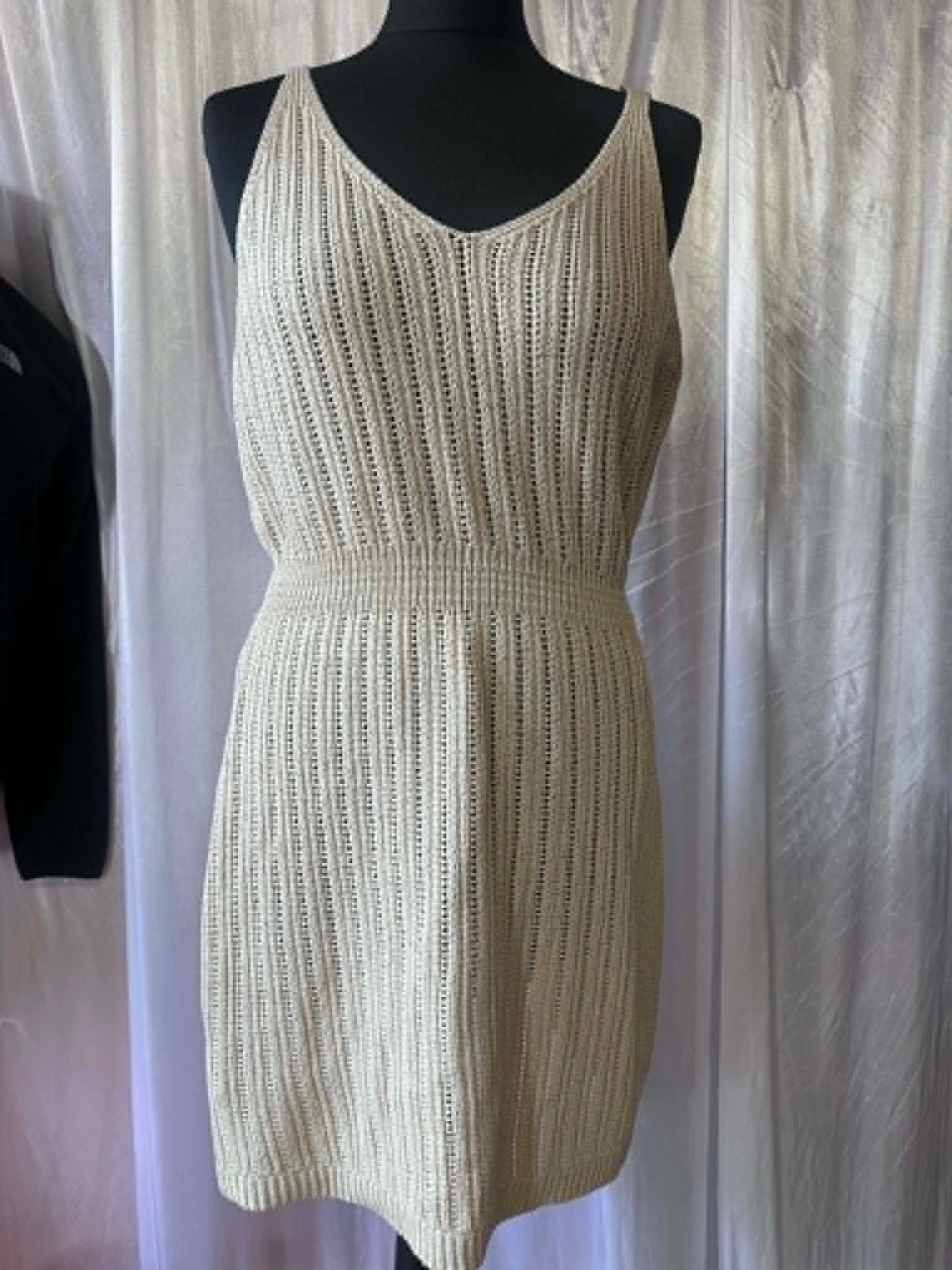 SHEIN Cream Crochet Knit Dress – Size Large