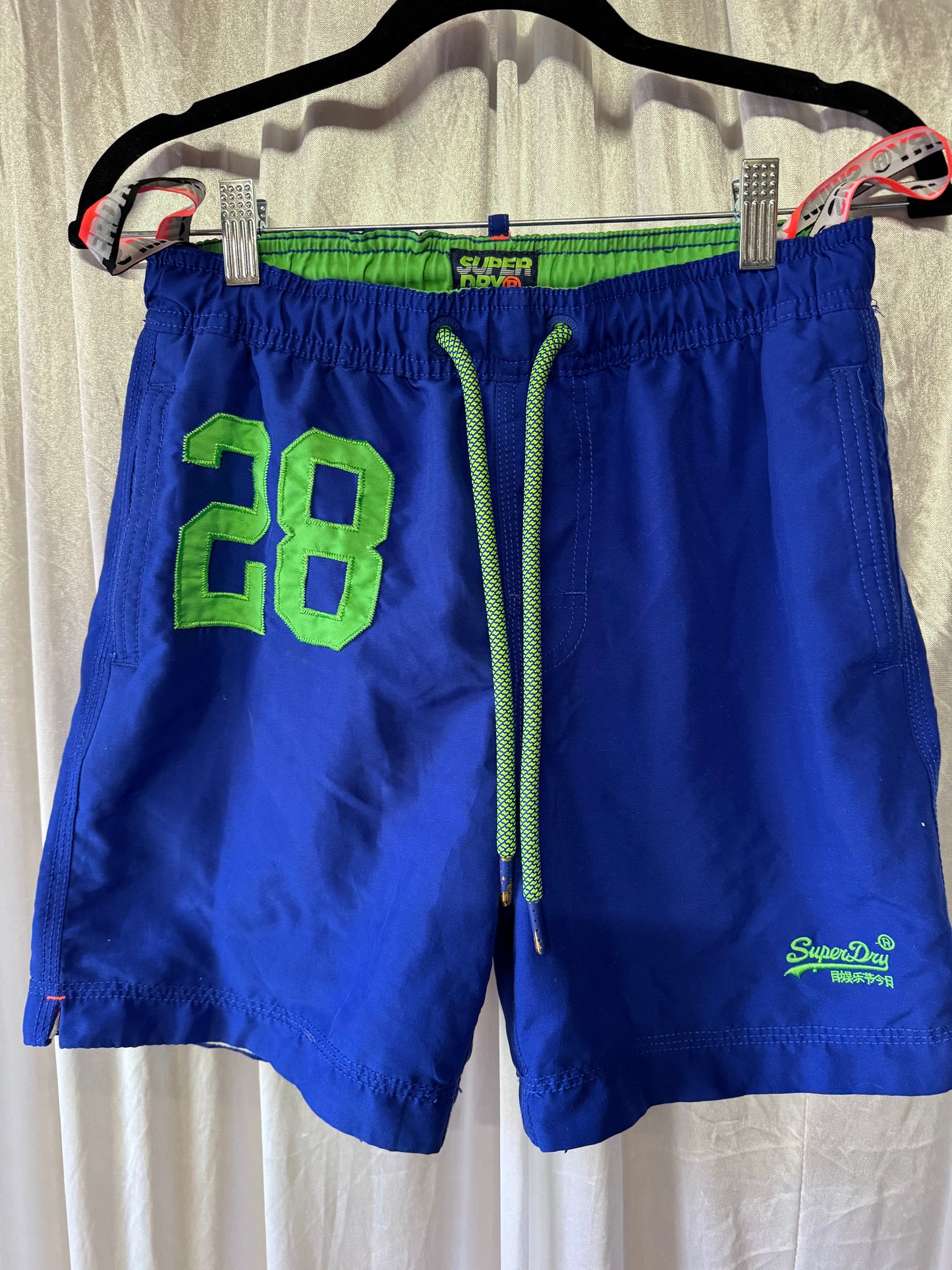 Superdry Blue Swim Shorts – Size XS